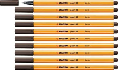Produktbild von Fineliner - STABILO point 88 - 10er Pack - umbra
