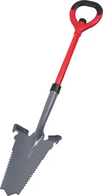 Produktbild von Aopunly Metal Spaten Spitz mit Stahlstiel All-in-One Spaten - Gärtnerspaten für Streugut、Ton Böden