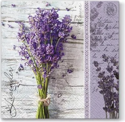 Produktbild von 20 Servietten Lavender Bouquet - Frischer Lavendelstrauß 33x33cm