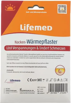 Produktbild von Lifemed Nacken-Wärmepflaster 230 x 90 mm weiß