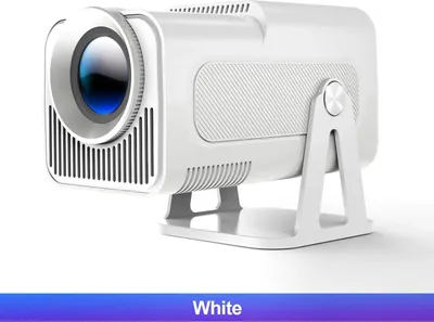 Obrázek produktu pro Mini projektor Netflix - HY320 NTV s Wi-Fi - Full HD 1080p - Úhlopříčka obrazu 76–508 cm - Automatická korekce zkreslení - Bluetooth 5.2 - Aplikace pro Android - Bílá barva