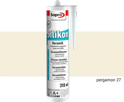 Produktbild von Sopro Silikon Keramik Fugen Fliesen 310ml Abdichtung Farbe pergamon 1 Stück