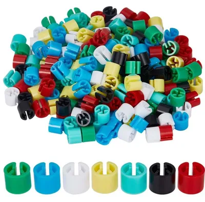 Kleiderbügel-Markierungen, 210 Stück, 7 Farben, 12x10 mm, für 9,5 mm Stange