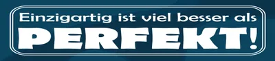 Produktbild von vianmo Holzschild 10x46 cm Einzigartig ist viel besser als perfekt