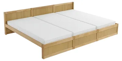 Image de Lit familial HOME DELUXE DILAR – Naturel, pin (270 x 200 cm) | Idéal pour le confort familial