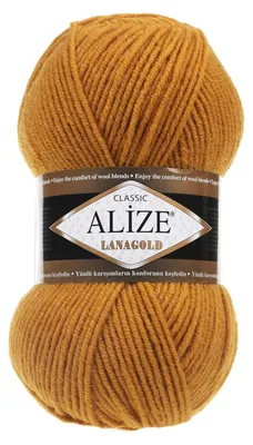 Strickwolle ALIZE Lanagold senfgelb