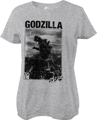 Produktbild von Godzilla Vintage Girly Tee - Medium - HeatherGrey