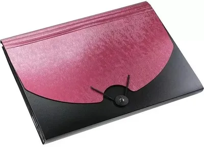Immagine prodotto di Cartellina A4 con elastico e 13 scomparti, nero e bordeaux - Titanum