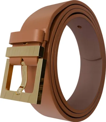 Image de Ceinture en cuir véritable Damen, fabriquée en Pologne, couleur cognac, longueur 70 cm