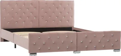 Obrázek produktu pro vidaXL Rám postele růžový samet 160x200 cm