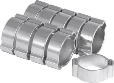Immagine prodotto di RIEGLER Fascetta stringitubo a 2 orecchie in acciaio zincato 17-20 mm Larghezza nastro 7,5 mm 10 pezzi