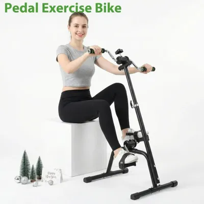 Obrázok produktu pre Domáci rotoped – mini rotoped – nosnosť 120 kg – výškovo nastaviteľný (80–100 cm) – mechanický odpor – tiché cvičenie pred televízorom – čierna farba