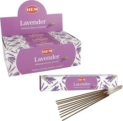 Productafbeelding van Hem - Premium - Wierook Stokjes - Incense Sticks - Lavender - Lavendel - Masala 12 pakjes a.15 gram