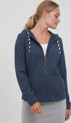 Produktbild von OXMO OXWanda Damen Sweatjacke Cardigan Sweatshirtjacke mit Kapuze