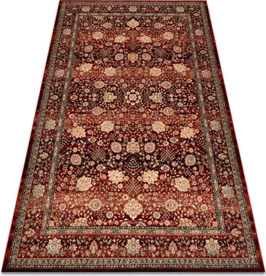 Zdjęcie produktu dla Dywan wełniany KASHQAI 4365 300 Kwiaty, ramka bordo / beż czerwony 200x300 cm