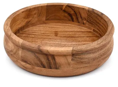 Dekorative Akazienholz-Schale, 20,32 x 20,32 x 6,35 cm