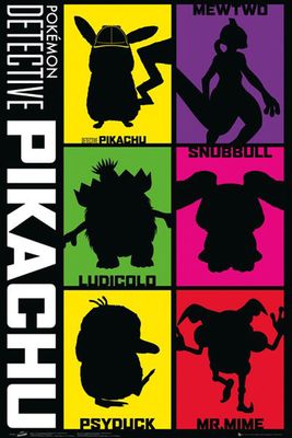 Pokemon - Pokémon - Poster - Detective Pikachu - Silhouette