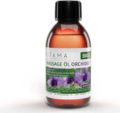 Produktbild von Kitama Aroma Massageöl Orchidee 250ml I Pflegendes Körperöl für Massagen I Aroma-Öl für Massage, Thai-Massage & Spa