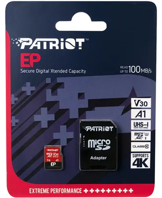 Produktbild von EP Series 1 TB microSDXC (rot/schwarz, UHS-I U3, Class 10, V30, A1)
