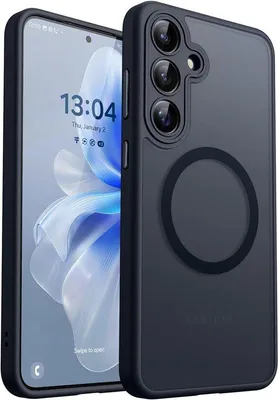 Zdjęcie produktu dla Etui na telefon Samsung Galaxy S24 Plus - czarne - silne magnetyczne zapięcie
