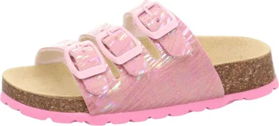 Produktbild von Superfit Fussbettpantoffel Mädchen Pantolette mit Glanz Rosa, 1-800113-5660 - Gr. 34