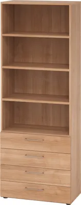 Produktbild von bümö smart Schubladen Regal - 4 Schübe - Nachbildung: Nussbaum