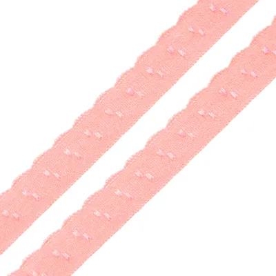 Wäschegummi Faltgummi Ziergummi 10mm Dessous-Gummi Faltgummi ab 1m elastisches Einfassband Saumband hellrosa