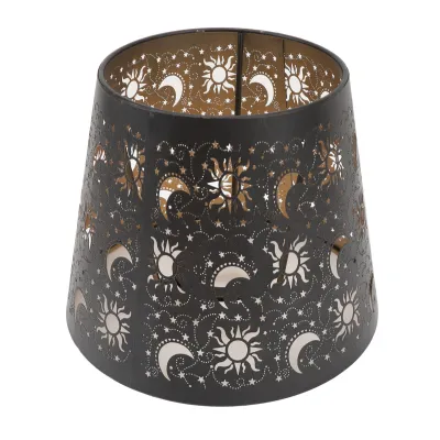Image de Abat-jour de lampe, abat-jour de lampe en métal, abat-jour de lampe en métal, abat-jour creusé, abat-jour de lampe en fer, abat-jour de lampe en métal à clipser
