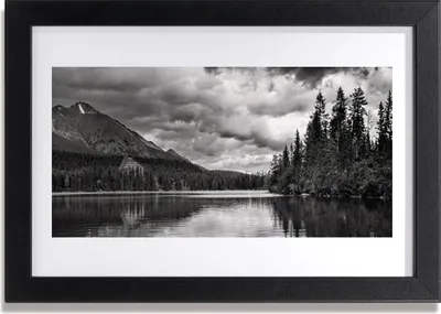 Produktbild von Bild 30x20 MDF-Rahmen Wandkunst Forest Lake Mountain Nature