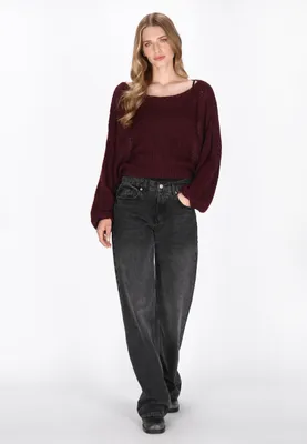 Image de Pull pour femmes SAPORTA - couleur bordeaux, taille XL/XXL