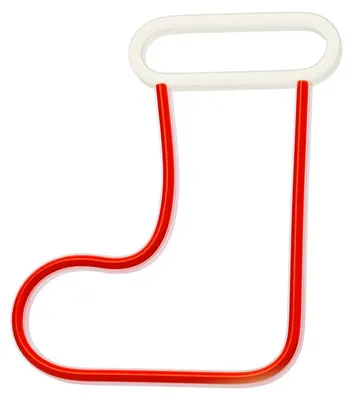 Image de Néon LED CHAUSSETTE DE NOËL blanc rouge FLNE23 Forever Light éclairage décoratif à suspendre