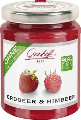 Immagine prodotto di Confettura di frutta Grashoff fragola e lampone simbiosi deliziosa 230g