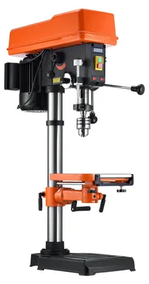 Obrázek produktu pro SucceBuy 304,8 mm stolní vrtačka, 750 W, sloupová vrtačka s variabilními otáčkami 340–2200 ot./min, sklopným pracovním stolem 0–45°, LED osvětlením a přesným polohováním, vhodná pro dřevo a kov