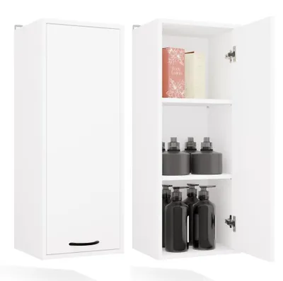 Zdjęcie produktu dla Szafka łazienkowa wisząca NINA W1D biały słupek 1 drzwi 3 półki