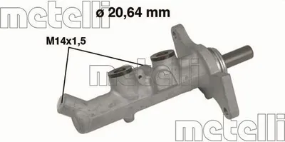Produktbild von METELLI 05-0593 Bremszylinder Hauptbremszylinder für TOYOTA COROLLA (ZZE12, NDE12, ZDE12) COROLLA Kombi (E12J, E12T) COROLLA Stufenheck (E12J, E12T)