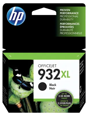Zdjęcie produktu dla HP 932XL oryginalny wkład atramentowy czarny XL, Czarny, Tusz na bazie pigmentu, 22,5 ml, 1 szt., 1000 stron(y), Jednopak