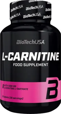 Image de BioTech USA L-Carnitine 1000 mg 30 comprimés / L-Carnitine / L-Carnitine comprimés contenant 1000 mg de tartrate de l-carnitine