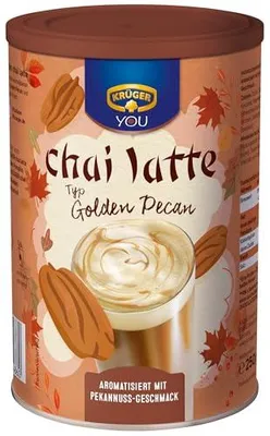Produktbild von Chai Latte 250g Dose KRÜGER Golden Pecan, Instant-Pulver, Pekannuss-Geschmack