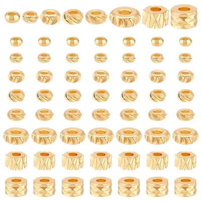 Produktbild von 80 Stück 18-Karat-Gold-Zwischenperlen für Schmuck – für Armbänder und Ketten