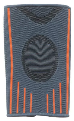 Produktbild von Ellenbogenbandage, Nylon, verdickt, elastisch, Grau, Orange, Unterstützung für Outdoor-Sport, Basketball, L