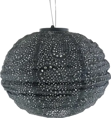 Produktbild von LUMIZ Solar-Lampion Rund | Paisley | Grau | Ø30 cm