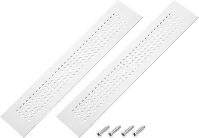 Produktbild von 2x Aluminium Ventilatie Gitter Rechteckig für Schranktür und Möbel - Silberfarben