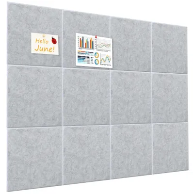 Productafbeelding van 120x90 cm vilt prikbord, zelfklevend, memobord, prikbord, kurkbord, prikbord voor thuis, kantoor, school, grijs
