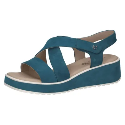 Produktbild von CAPRICE Damen Sandalen mit Keilabsatz aus Leder Wedges, Blau (Blue Nubuc), 40 EU