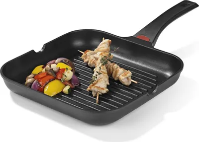 Produktbild von N8WERK Aluguss-Grillpfanne Midnight Edition 28 cm Heat Indicator Farbwechsel-Temperaturanzeige 3-Fach Beschichtung fettarm Braten alle Herdarten