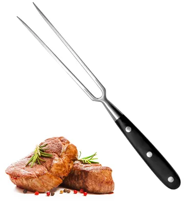 Vleesvork 30 cm aus Edelstahl mit Olivenholzgriff