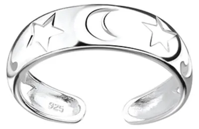 Produktbild von Zehenring Mond & Sterne: Zehring Silber 925