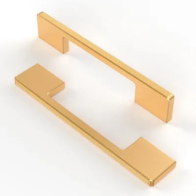 Zdjęcie produktu dla Ibenzoa® Zestaw 10 sztuk, złote uchwyty aluminiowe do mebli, szafek, szuflad i kuchni – rozstaw otworów 160 mm, długość 178 mm, wysokość 30 mm, szerokość 7,9 mm, śruby 25/45 mm