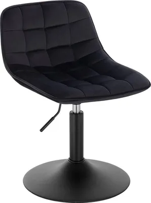 Produktbild von Barkstuhl Witta Industrial Schwarz – Barhocker mit Rückenlehne – Höhenverstellbar – Samt Sitz – 1 Stück– Küchen- & Bartresenstuhl