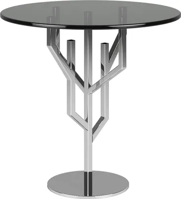 Produktbild von Casa Padrino Luxus Beistelltisch Grau / Silber Ø 45 x H. 58 cm - Edler runder Tisch mit Glasplatte - Luxus Wohnzimmer Möbel